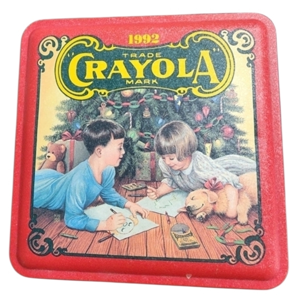 Vintage Crayola 1992 Holiday Collectible Tin